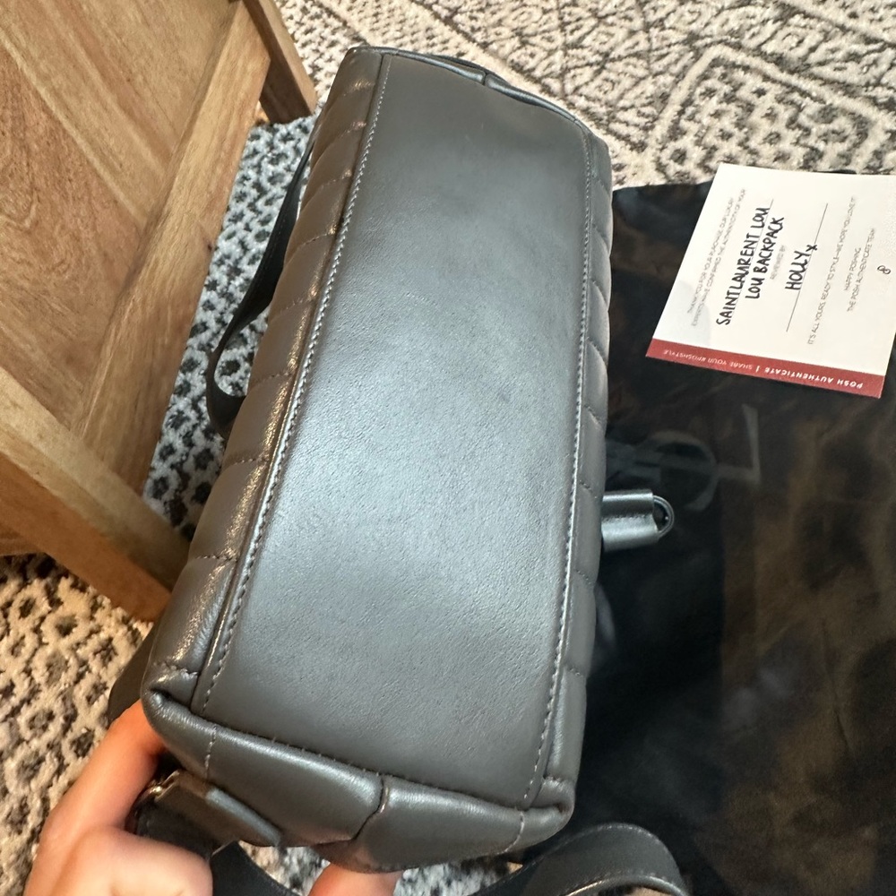 YSL backpack authentic Lou Lou in grey leather sold out everywhere hard to find - Picture 5 of 6